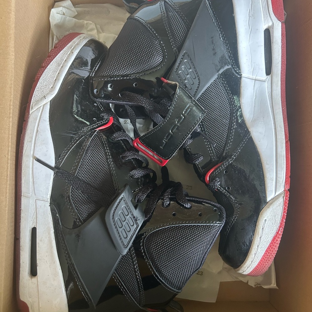 Jordan Black and Red Sneakers